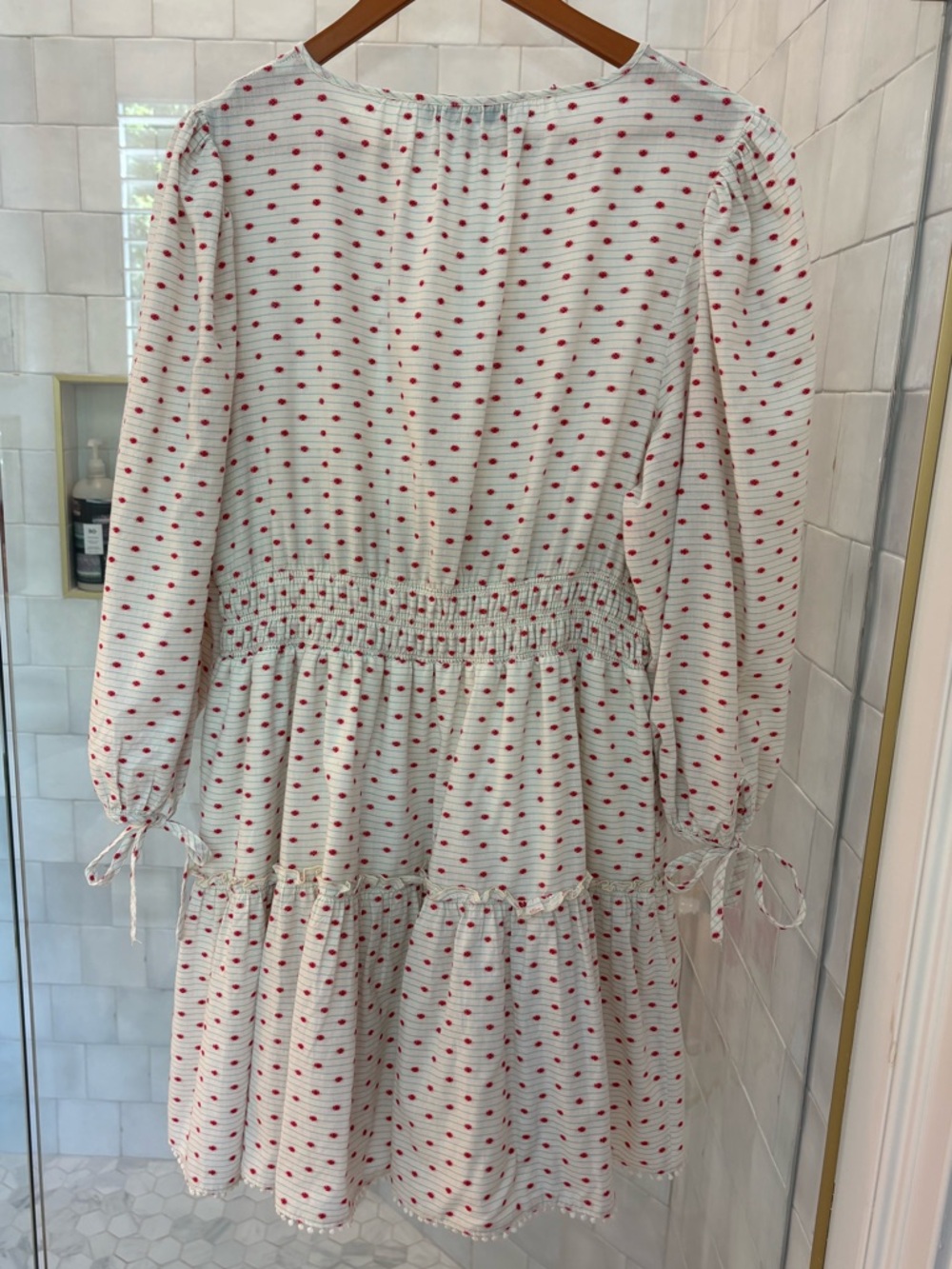 GUC HUNTER BELL Ellison Dress. Off White/Red Dots. Size XL. Retail price $395. - Picture 6 of 7